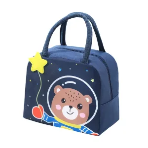 Sac À Bento Isotherme Enfant - Bleu Foncée Ours