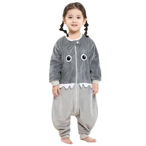 Sac De Couchage Enfant Gris - "doux Requin"