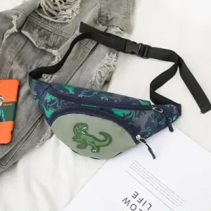 Sac Banane Enfant - Diosaure vert