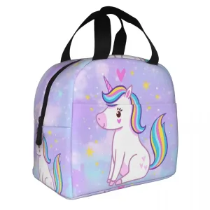 Sac Isotherme Enfant- " Licorne Mauve"